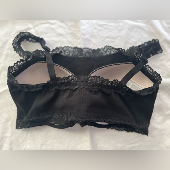 NWOT Victoria's Secret PINK Black Push-Up Bralette - Picture 2 of 3